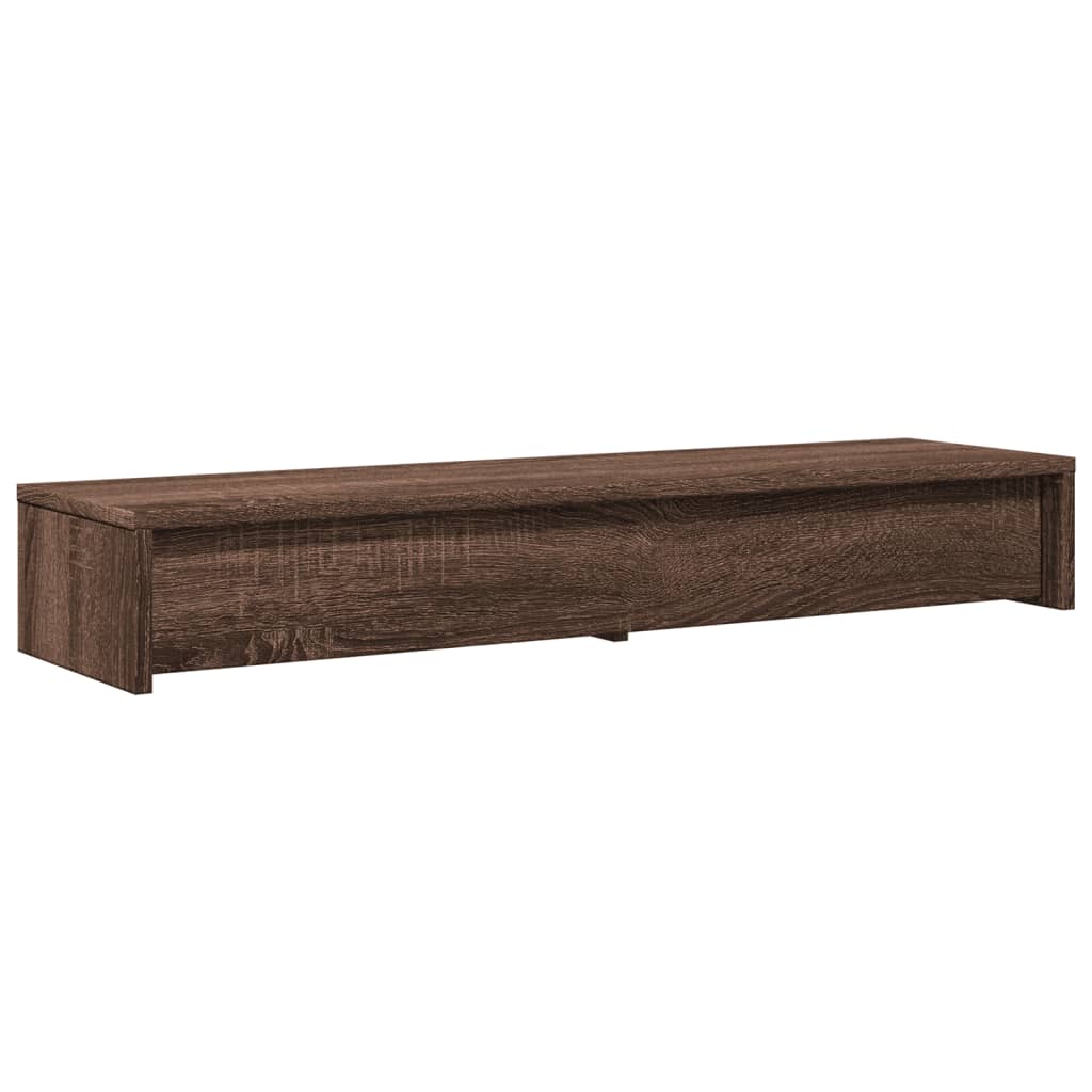 vidaXL Podstawka pod monitor, z szufladami, brązowy dąb, 100x27x15 cm