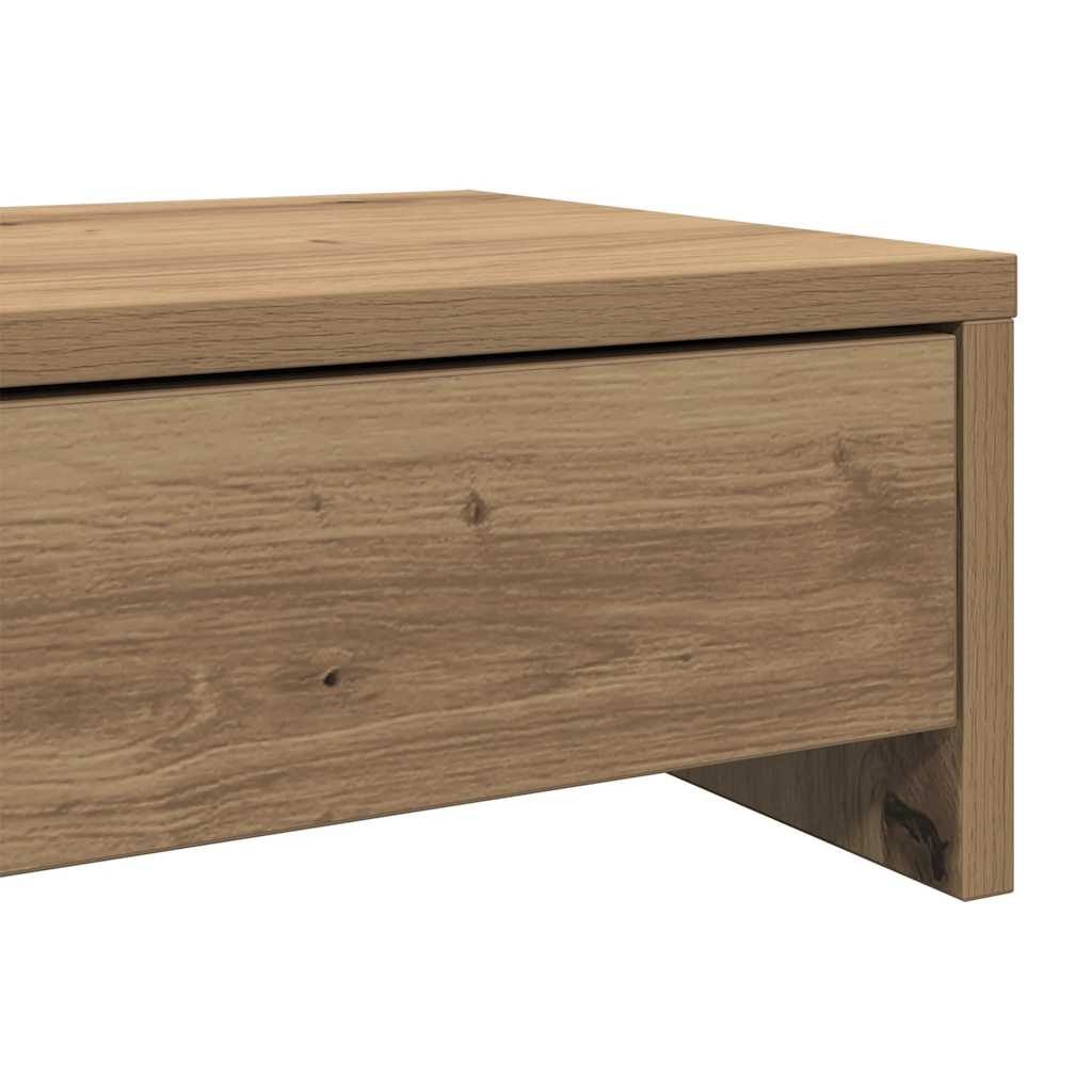 vidaXL Podstawka pod monitor, z szufladami, dąb artisian, 100x27x15 cm