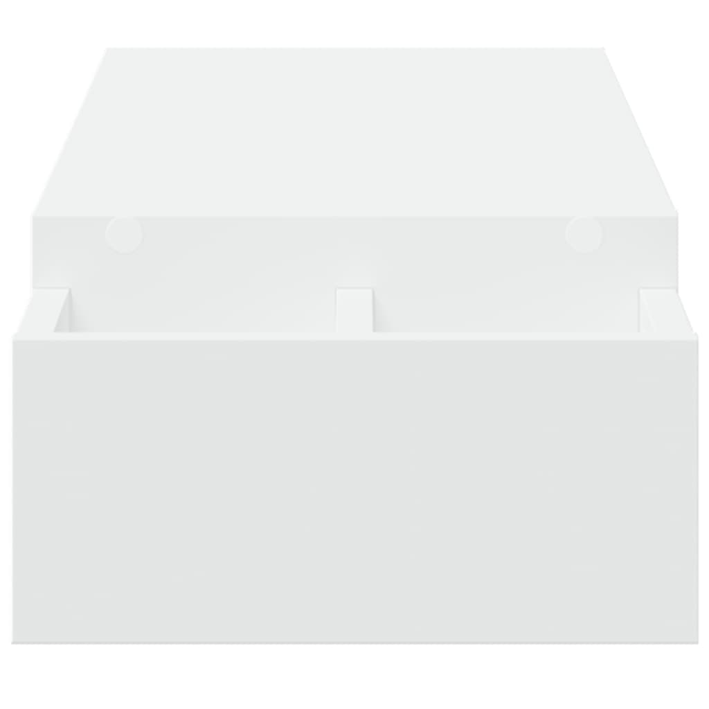vidaXL Podstawka pod monitor, z przegródkami, biała, 100x27x15 cm