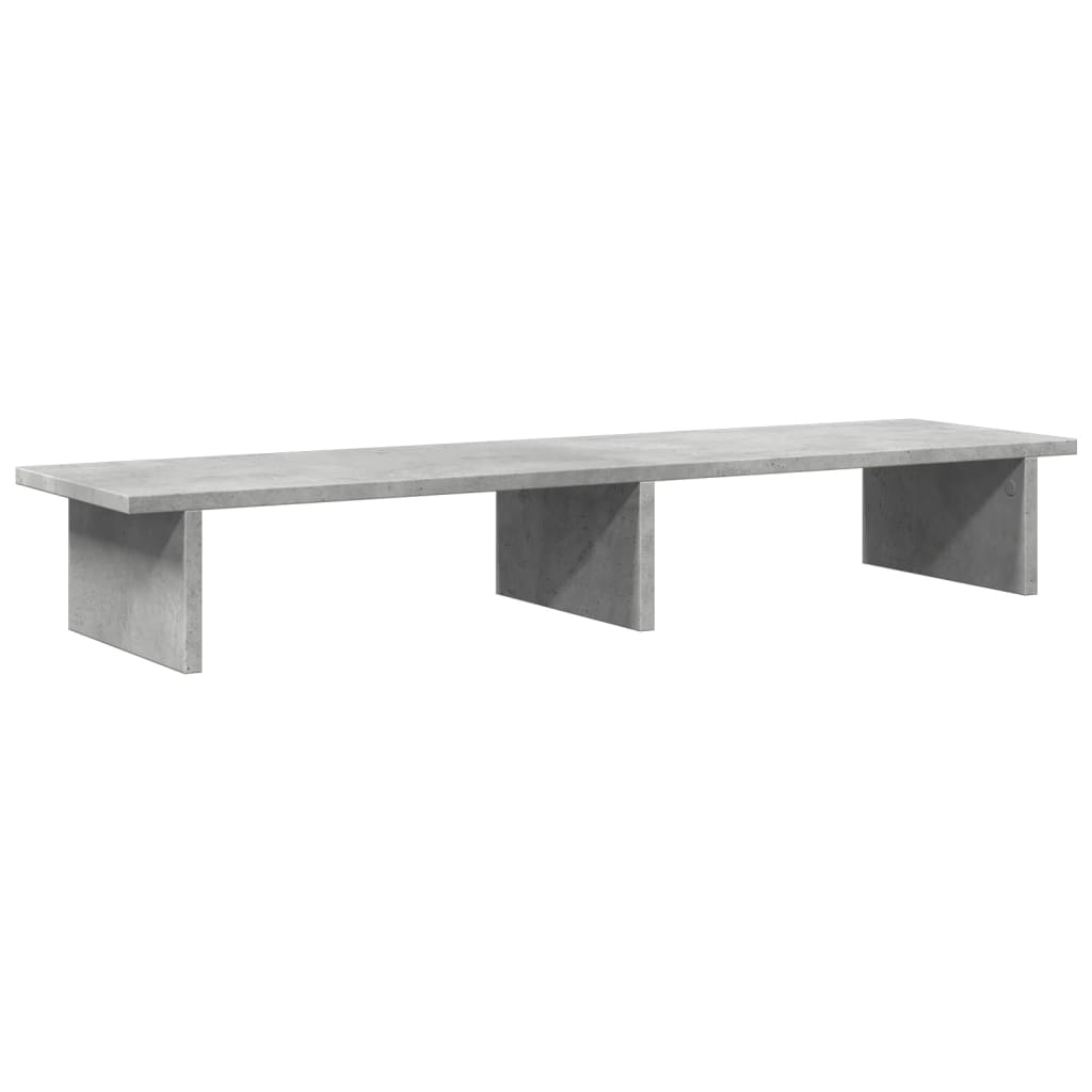 vidaXL Podstawka pod monitor, szarość betonu, 100x27x15 cm