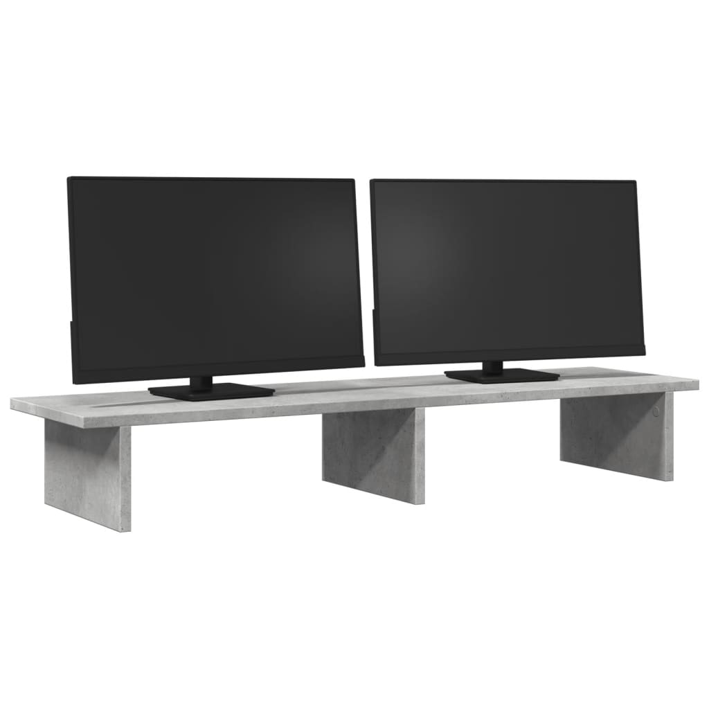vidaXL Podstawka pod monitor, szarość betonu, 100x27x15 cm
