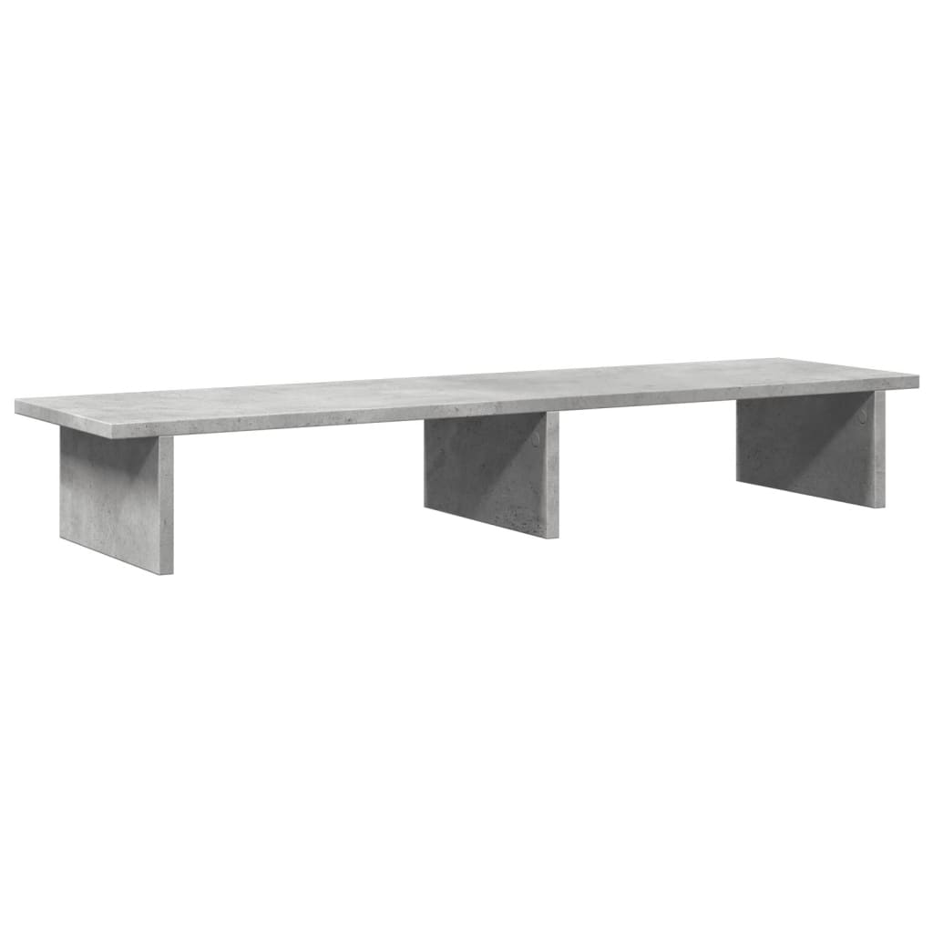 vidaXL Podstawka pod monitor, szarość betonu, 100x27x15 cm