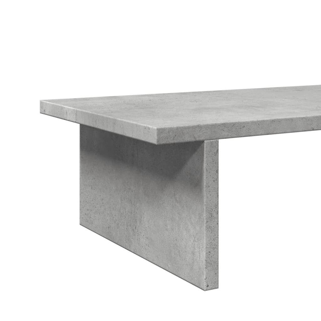 vidaXL Podstawka pod monitor, szarość betonu, 100x27x15 cm