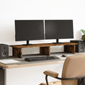 vidaXL Podstawka pod monitor, przydymiony dąb, 100x27x15 cm