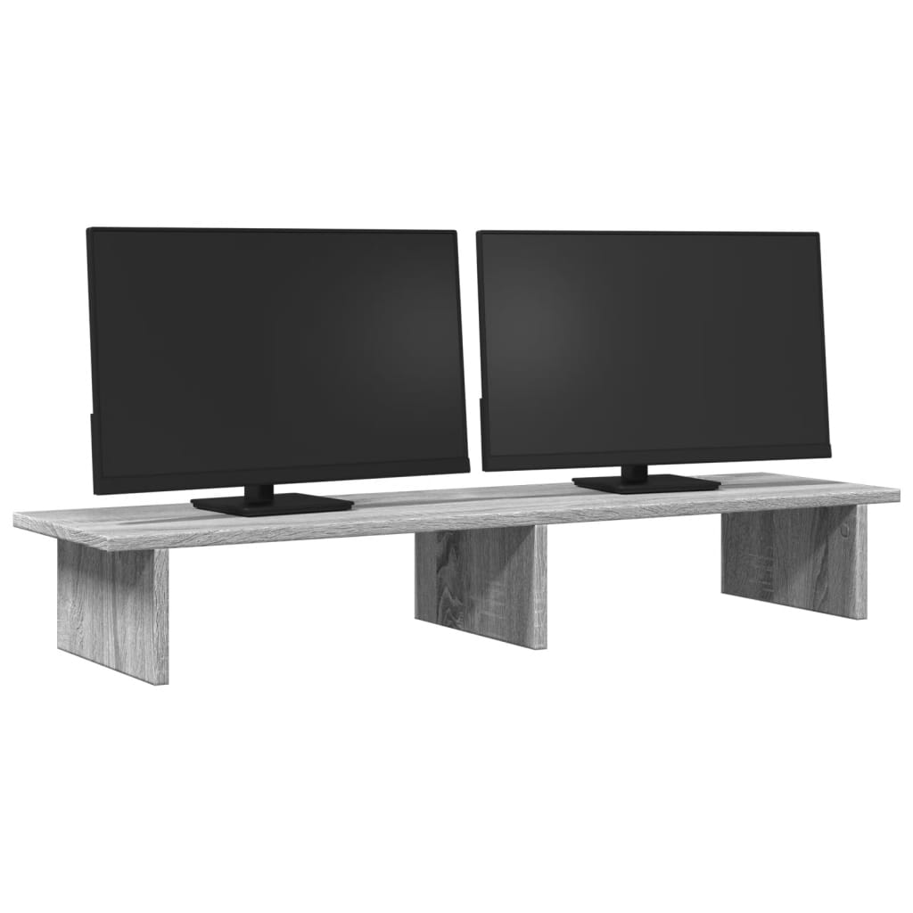 vidaXL Podstawka pod monitor, szary dąb sonoma, 100x27x15 cm