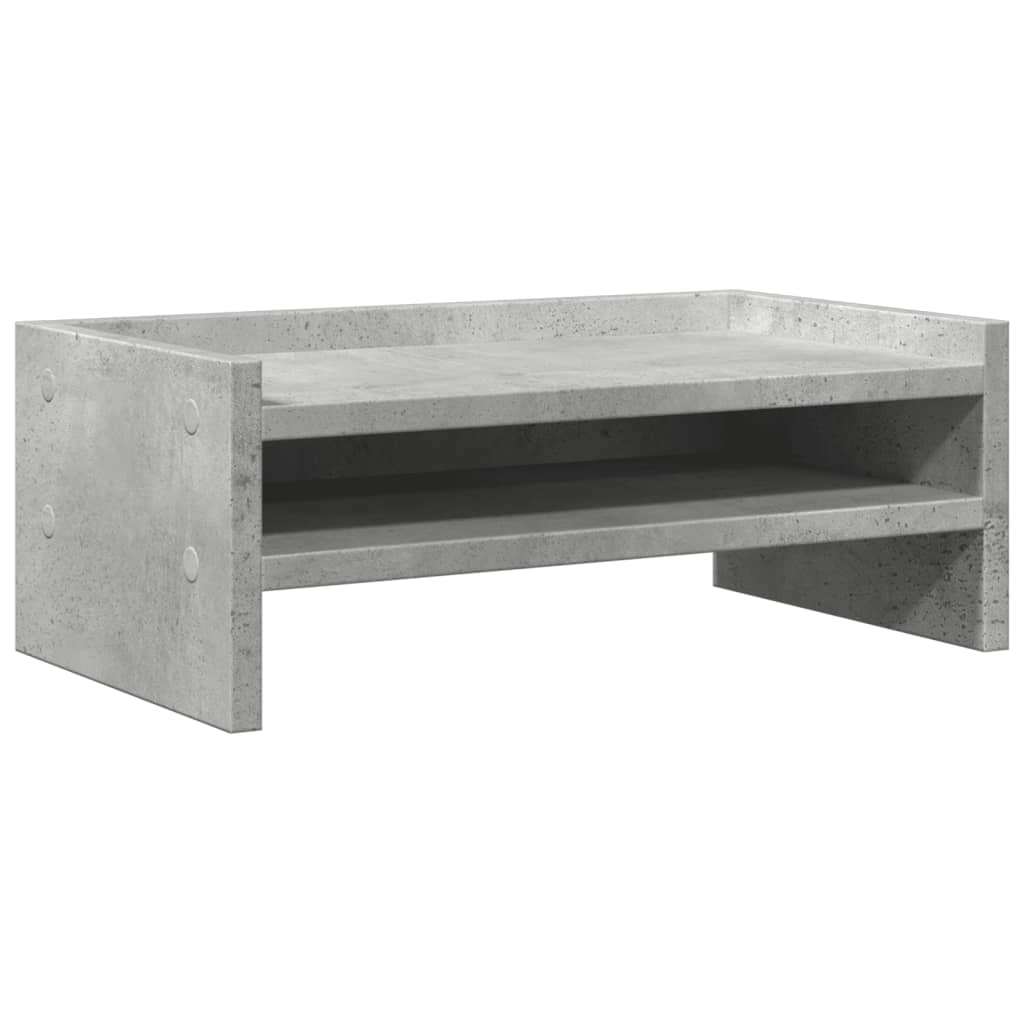 vidaXL Podstawka pod monitor, szarość betonu, 42x24x16 cm