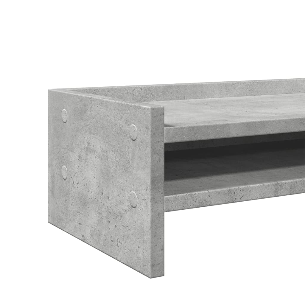 vidaXL Podstawka pod monitor, szarość betonu, 42x24x16 cm