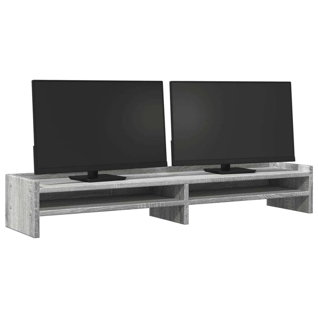 vidaXL Podstawka pod monitor, szary dąb sonoma, 100x24x16 cm