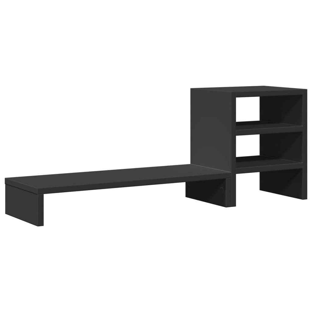 vidaXL Podstawka pod monitor z organizerem, czarna