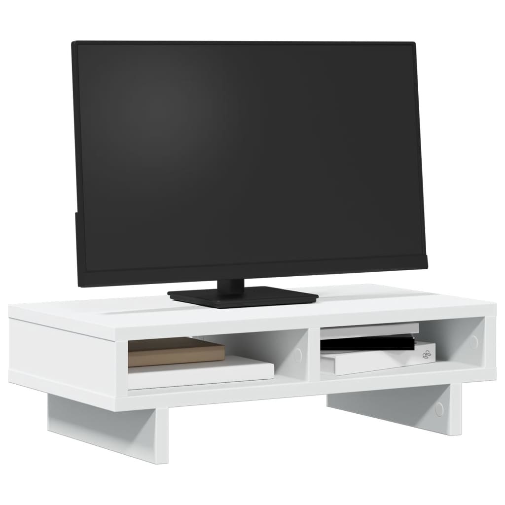 vidaXL Podstawka pod monitor, biała, 50x27x15 cm