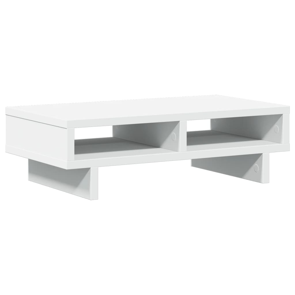 vidaXL Podstawka pod monitor, biała, 50x27x15 cm