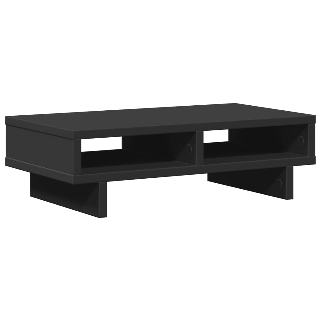 vidaXL Podstawka pod monitor, czarna, 50x27x15 cm
