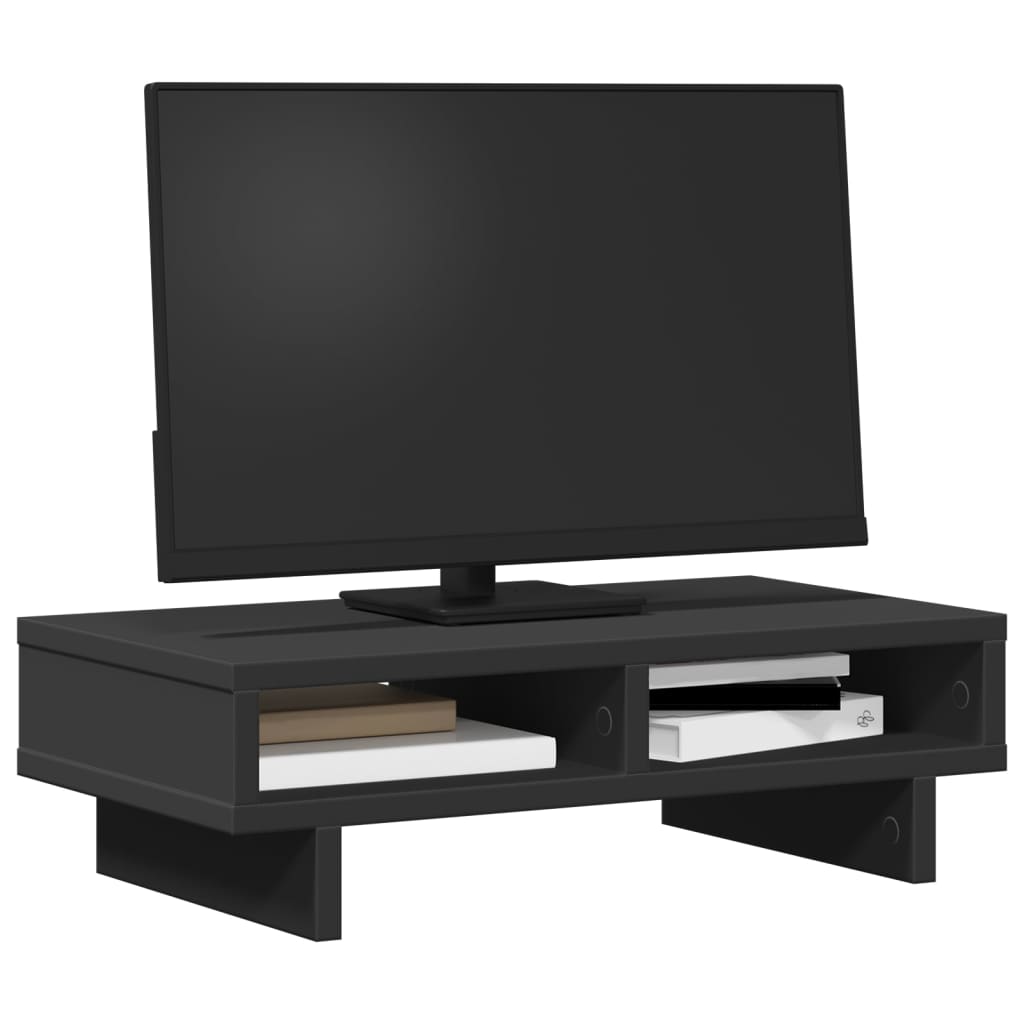 vidaXL Podstawka pod monitor, czarna, 50x27x15 cm