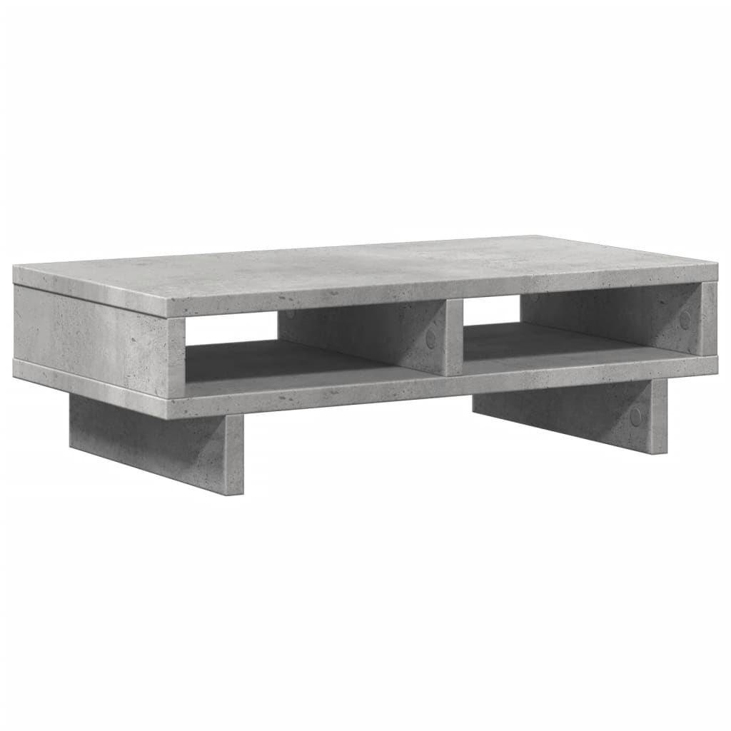 vidaXL Podstawka pod monitor, szarość betonu, 50x27x15 cm
