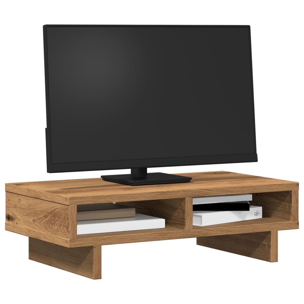 vidaXL Podstawka pod monitor, dąb artisian, 50x27x15 cm