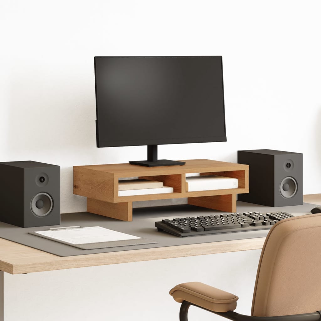vidaXL Podstawka pod monitor, dąb artisian, 50x27x15 cm
