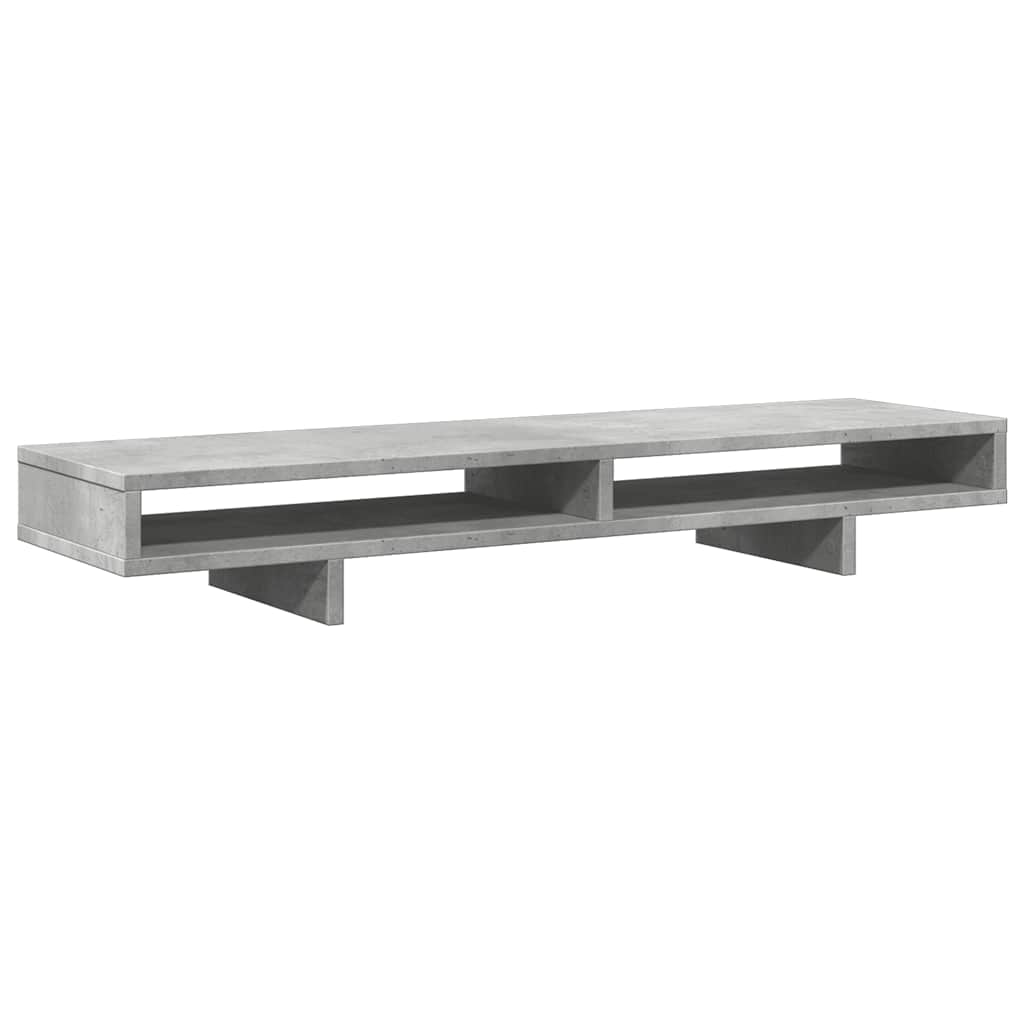 vidaXL Podstawka pod monitor, szarość betonu, 100x27x15 cm