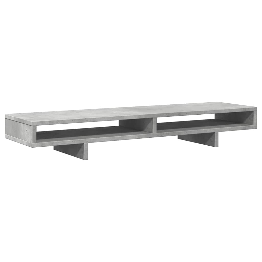 vidaXL Podstawka pod monitor, szarość betonu, 100x27x15 cm