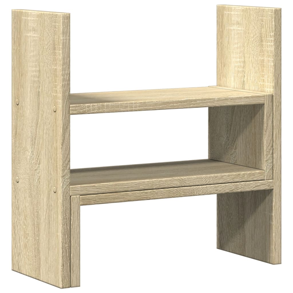 vidaXL Organizer na biurko, regulowany, dąb sonoma, 40x17x41 cm