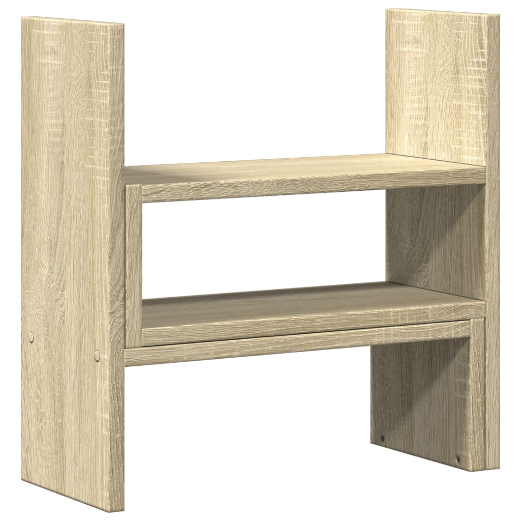 vidaXL Organizer na biurko, regulowany, dąb sonoma, 40x17x41 cm