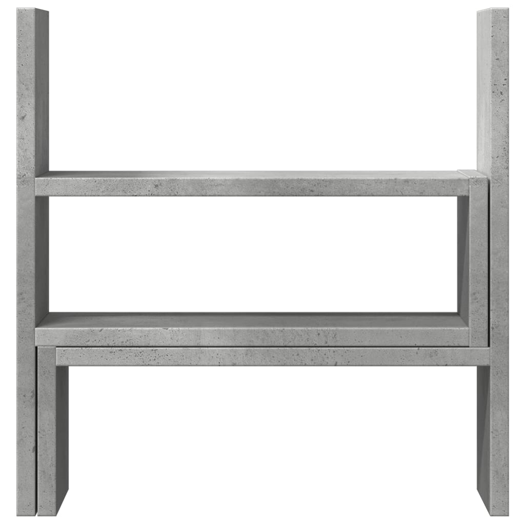 vidaXL Organizer na biurko, regulowany, szarość betonu, 40x17x41 cm