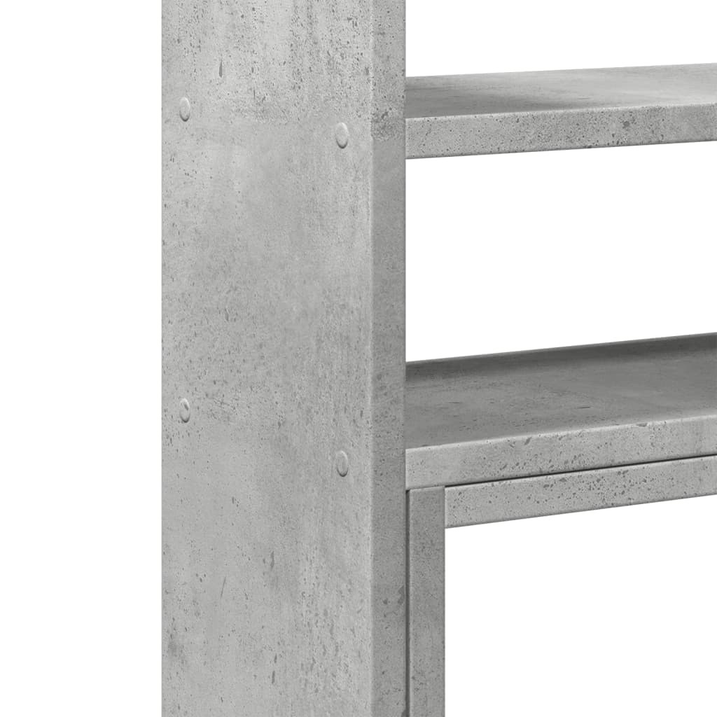 vidaXL Organizer na biurko, regulowany, szarość betonu, 40x17x41 cm