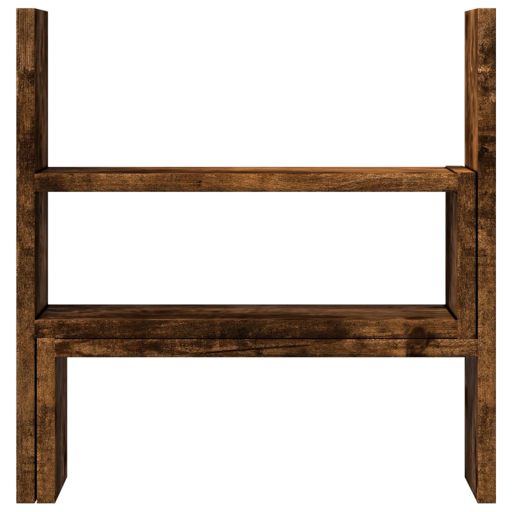 vidaXL Organizer na biurko, regulowany, przydymiony dąb, 40x17x41 cm
