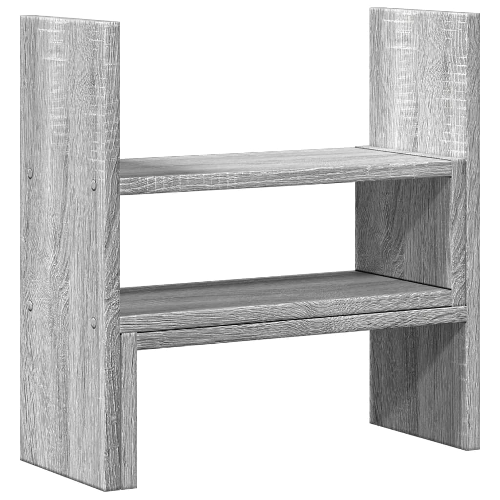 vidaXL Organizer na biurko, regulowany, szary dąb sonoma, 40x17x41 cm