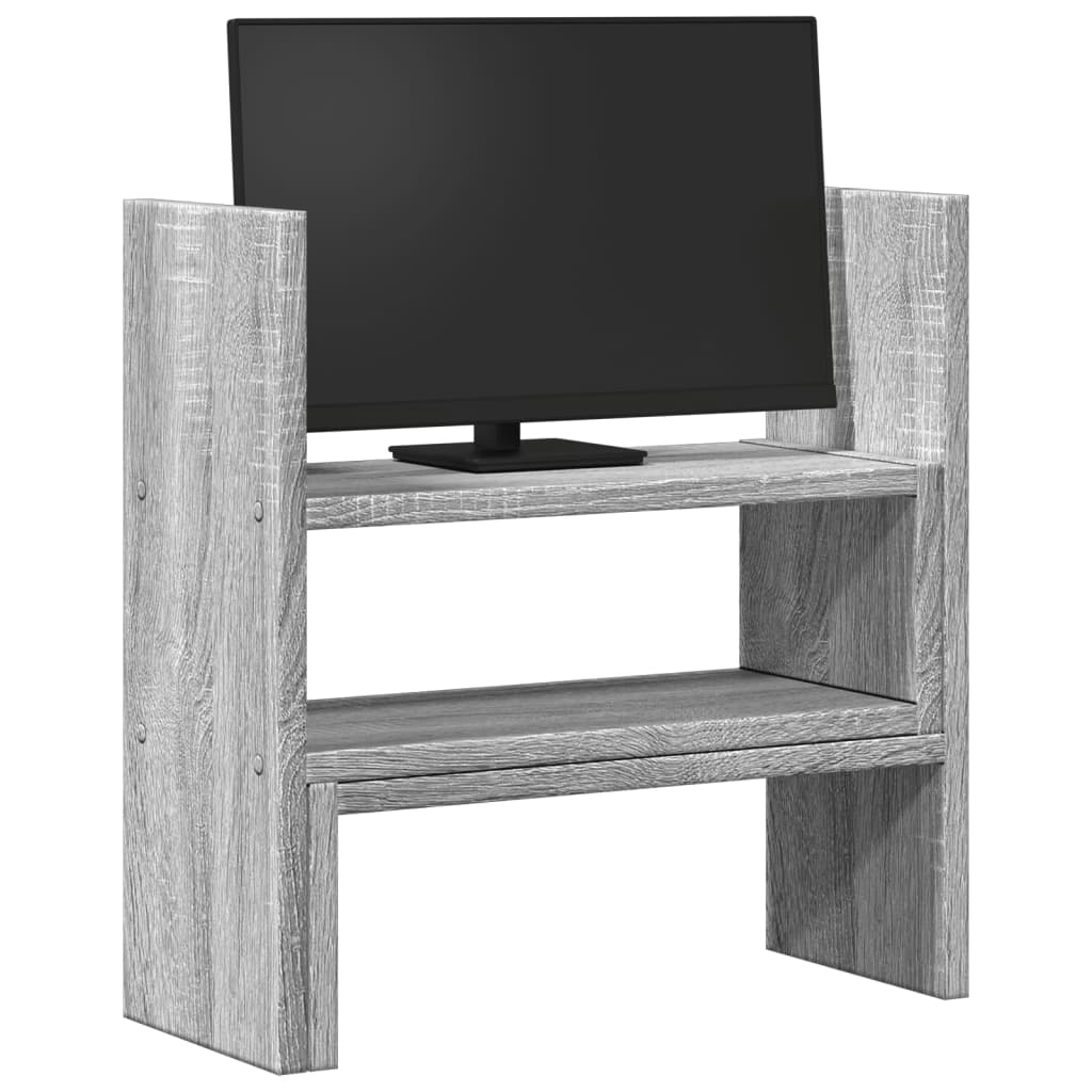 vidaXL Organizer na biurko, regulowany, szary dąb sonoma, 40x17x41 cm