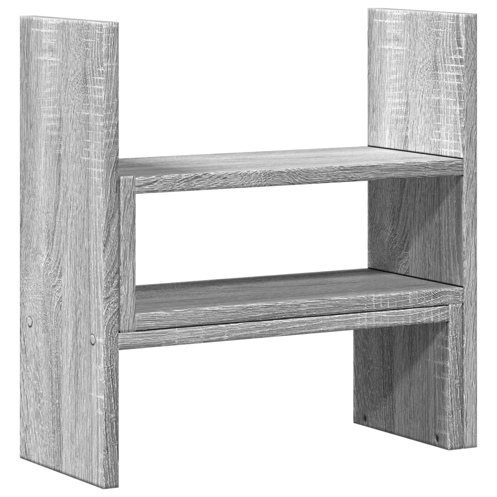 vidaXL Organizer na biurko, regulowany, szary dąb sonoma, 40x17x41 cm