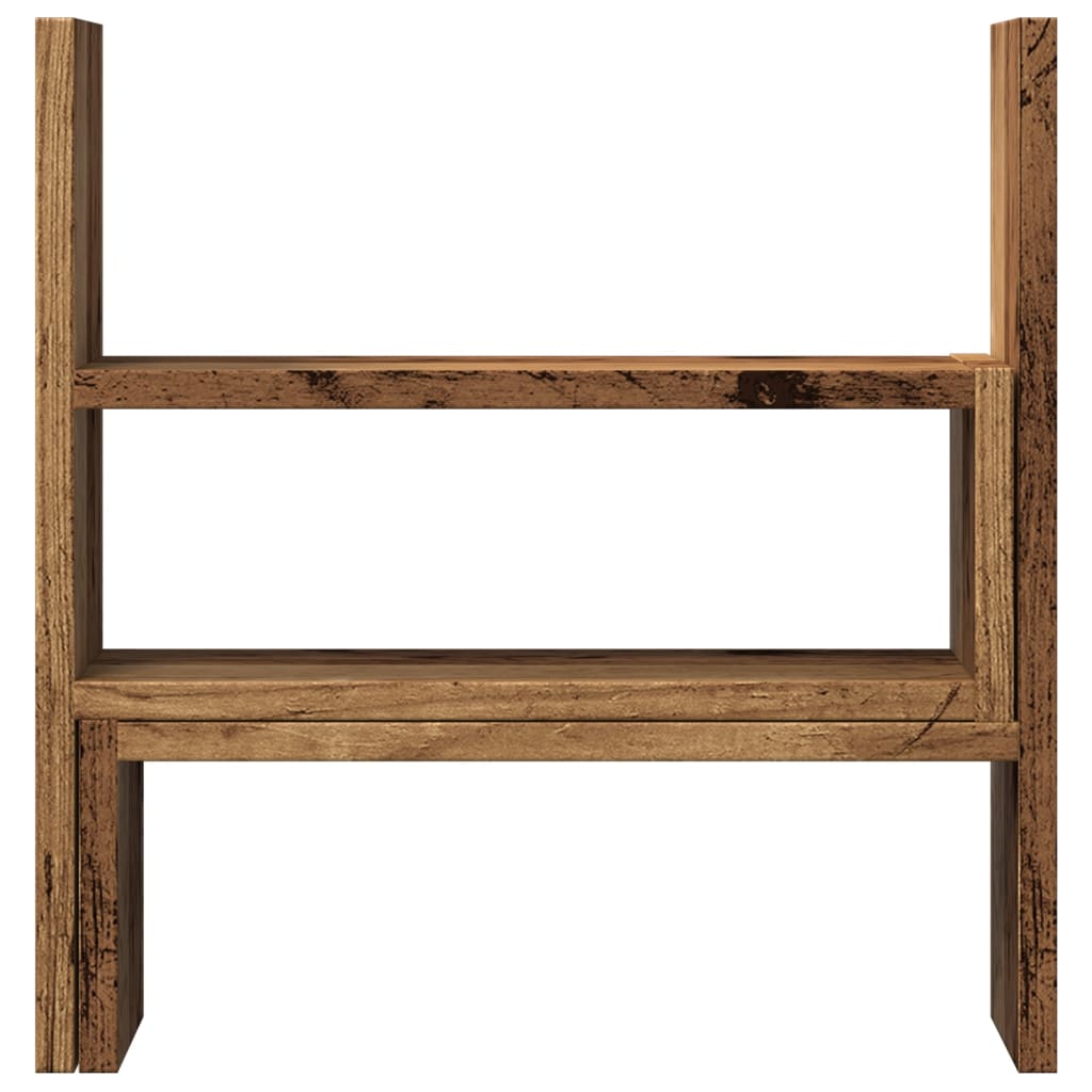 vidaXL Organizer na biurko, regulowany, stare drewno, 40x17x41 cm