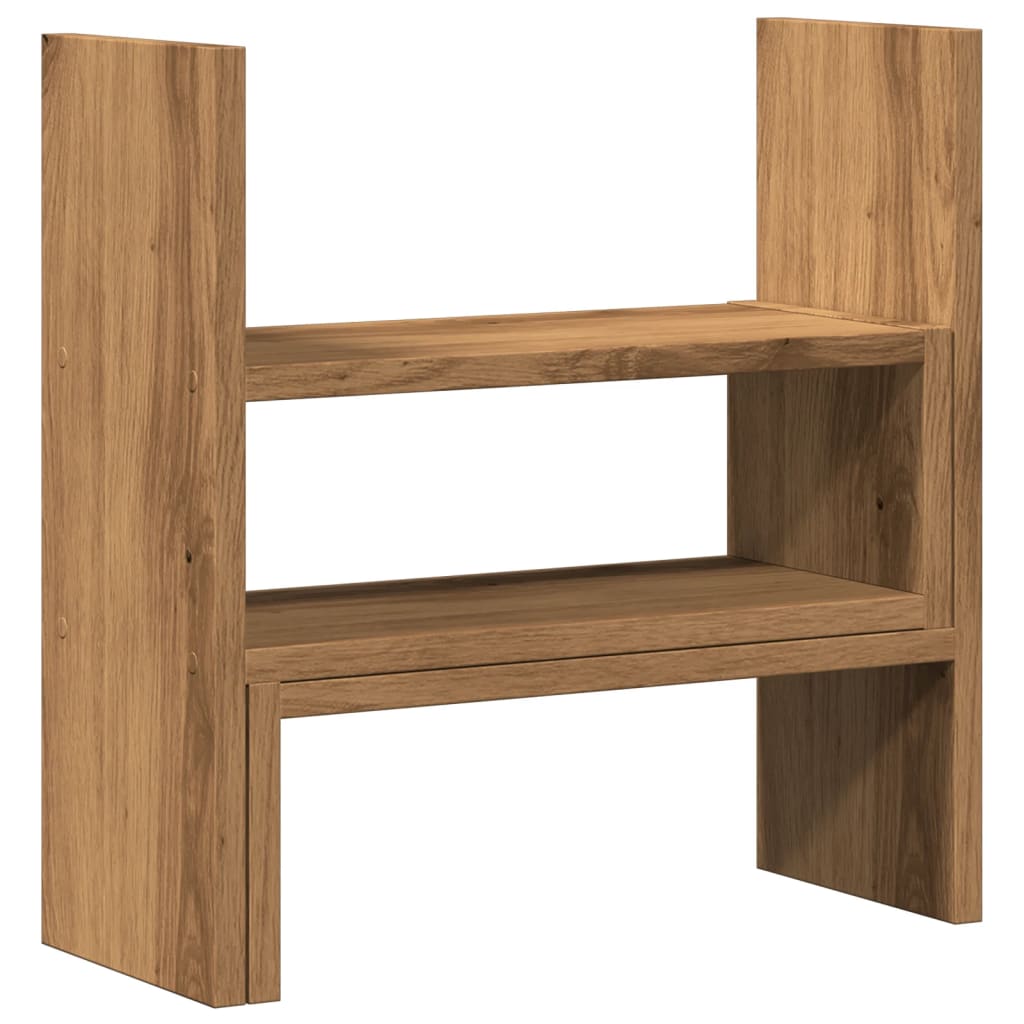 vidaXL Organizer na biurko, regulowany, dąb artisian, 40x17x41 cm