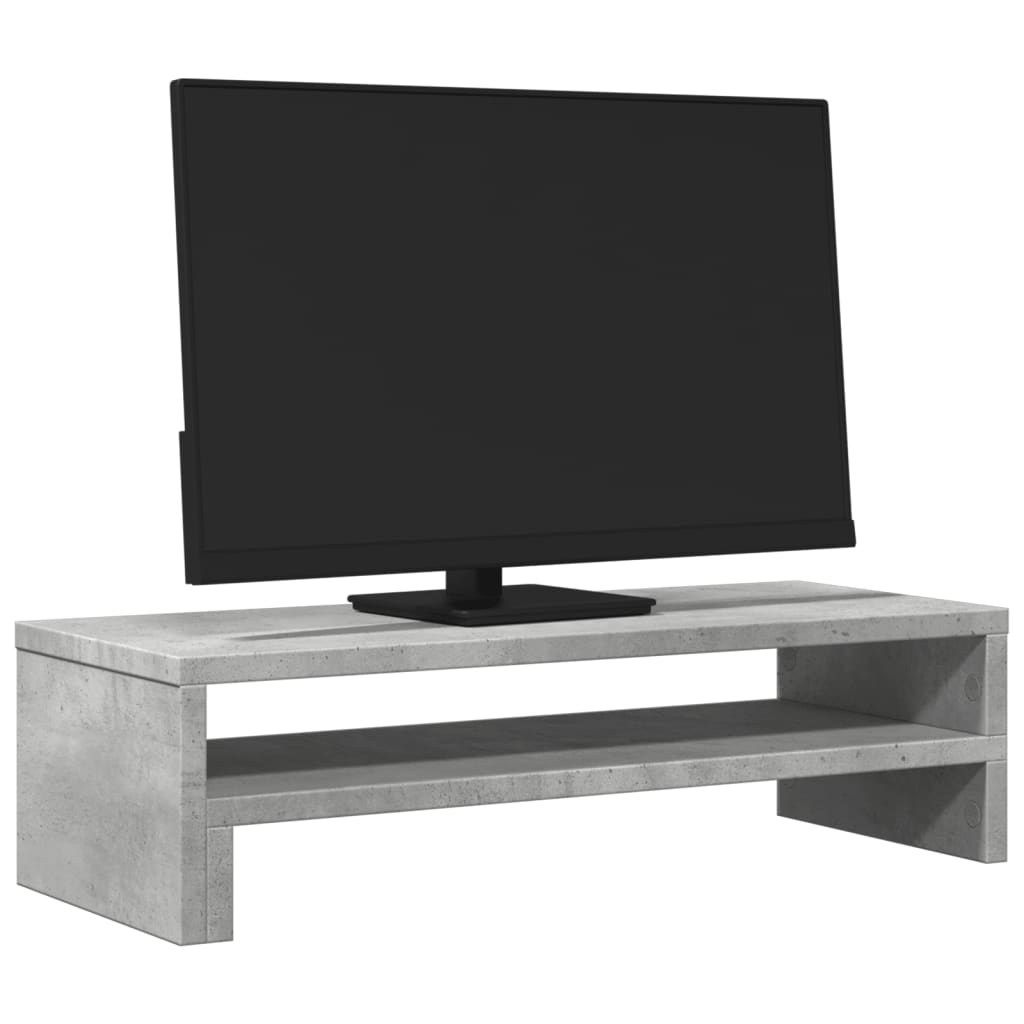 vidaXL Podstawka pod monitor, szarość betonu, 54x22x15 cm