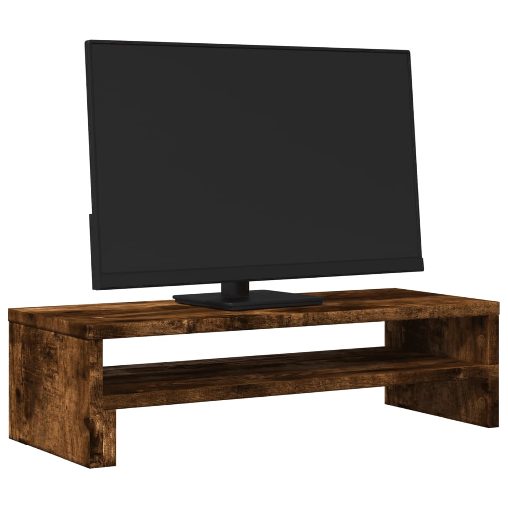 vidaXL Podstawka pod monitor, przydymiony dąb, 54x22x15 cm