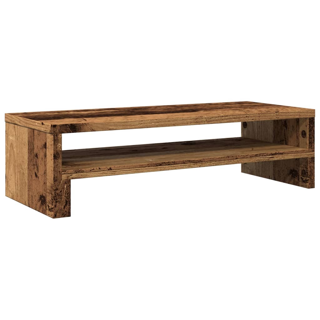 vidaXL Podstawka pod monitor, stare drewno, 54x22x15 cm