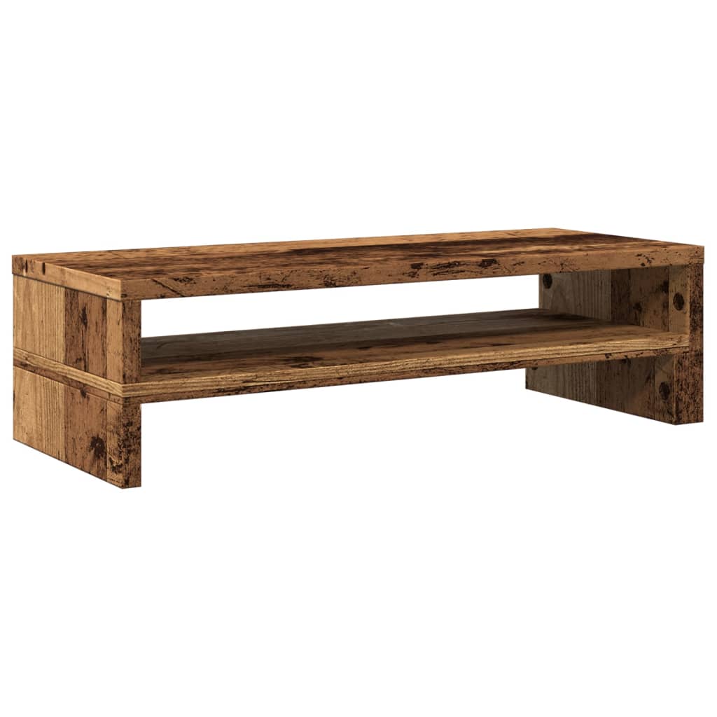 vidaXL Podstawka pod monitor, stare drewno, 54x22x15 cm