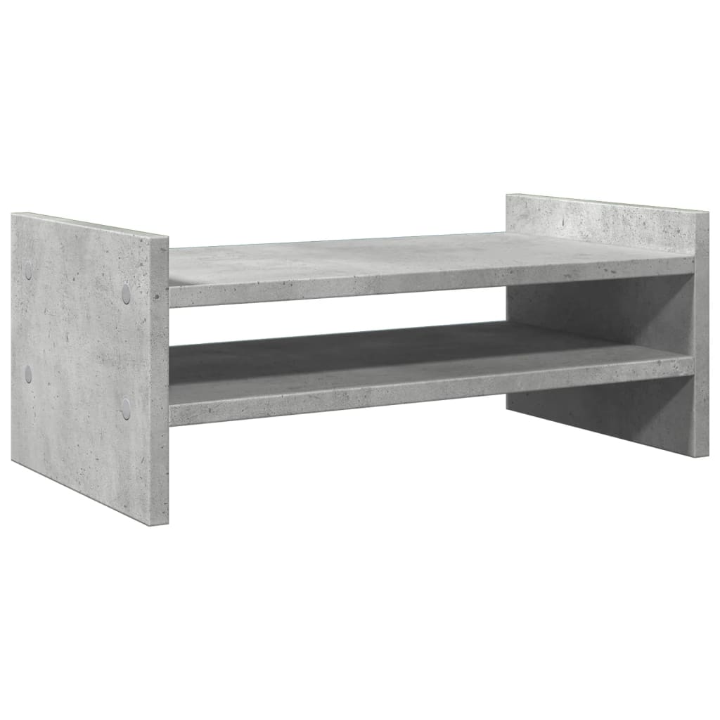 vidaXL Podstawka pod monitor, szarość betonu, 50x27x20 cm