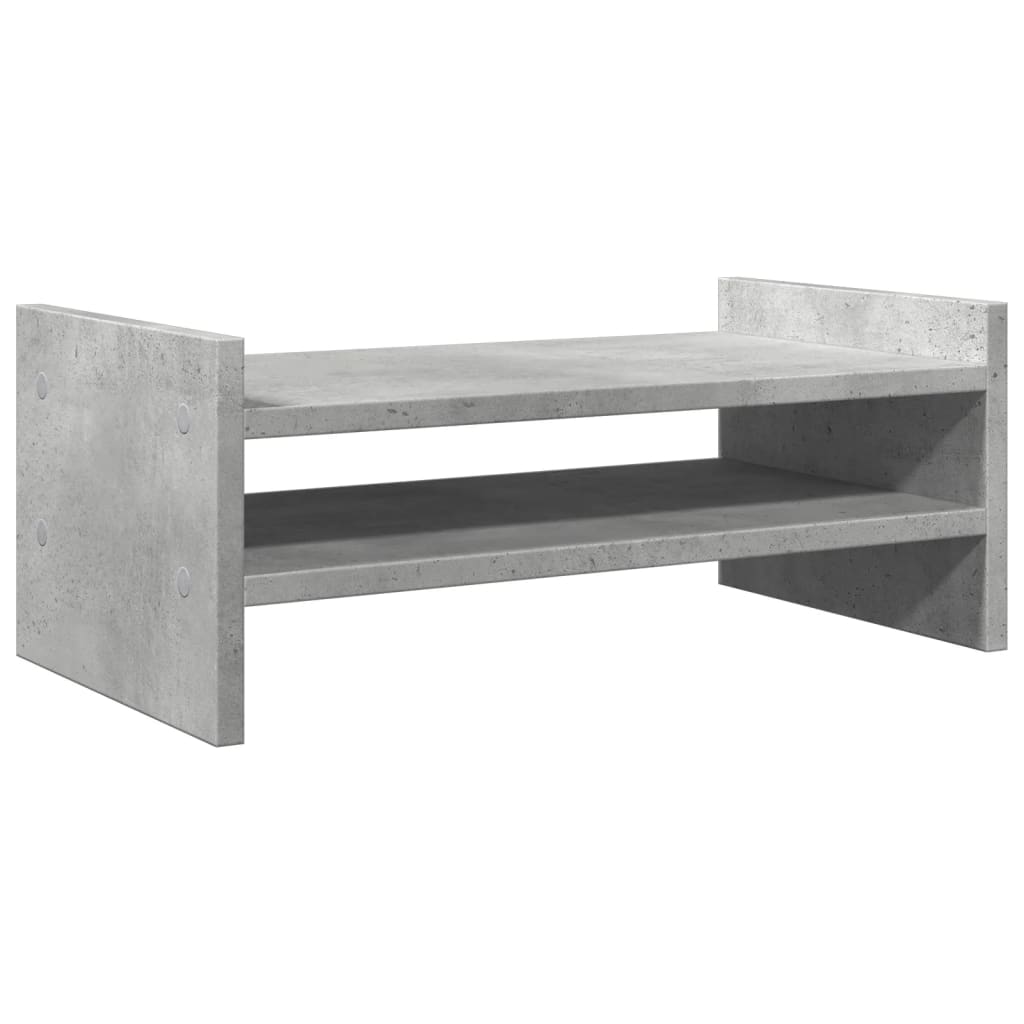 vidaXL Podstawka pod monitor, szarość betonu, 50x27x20 cm
