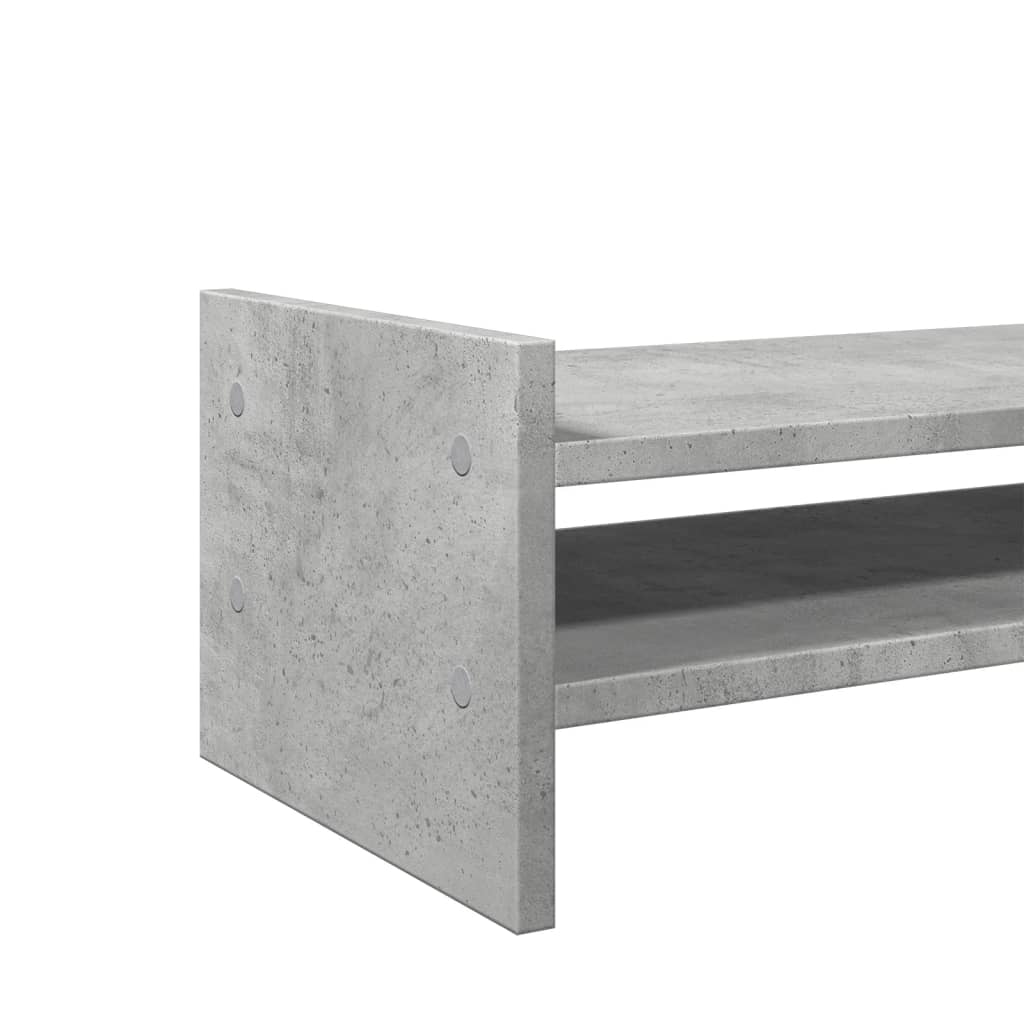 vidaXL Podstawka pod monitor, szarość betonu, 50x27x20 cm