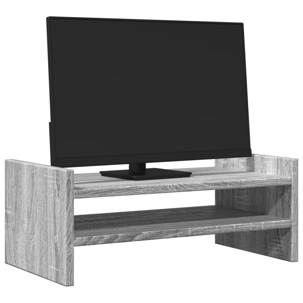 vidaXL Podstawka pod monitor, szary dąb sonoma, 50x27x20 cm