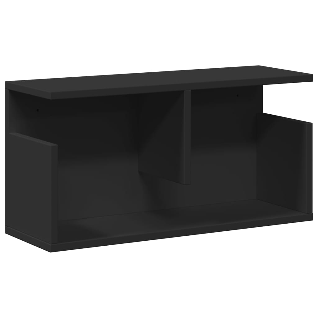 vidaXL Półka ścienna, 60x20x30 cm, czarna, materiał drewnopochodny