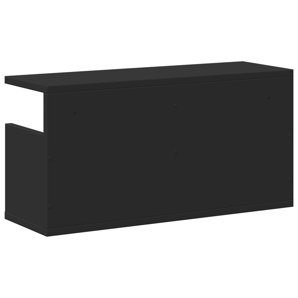 vidaXL Półka ścienna, 60x20x30 cm, czarna, materiał drewnopochodny