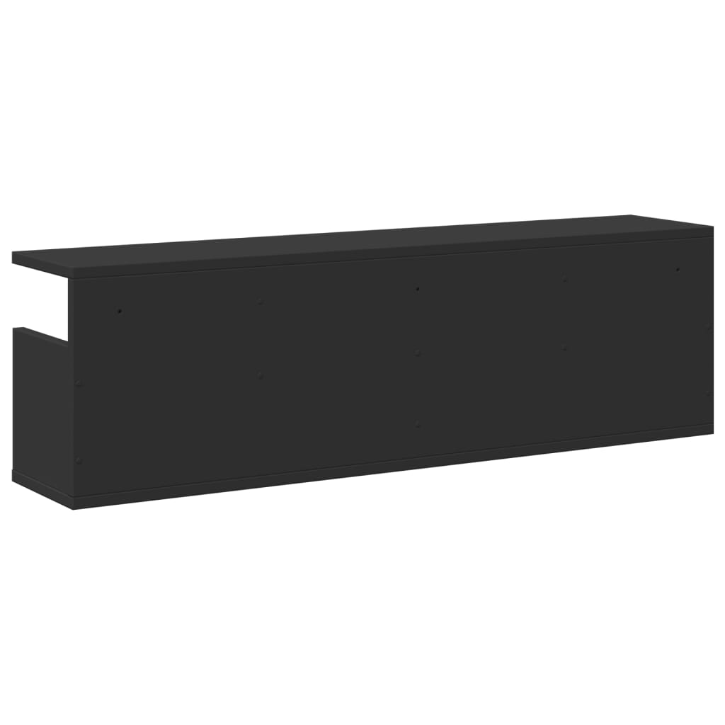 vidaXL Półka ścienna, 100x20x30 cm, czarna, materiał drewnopochodny