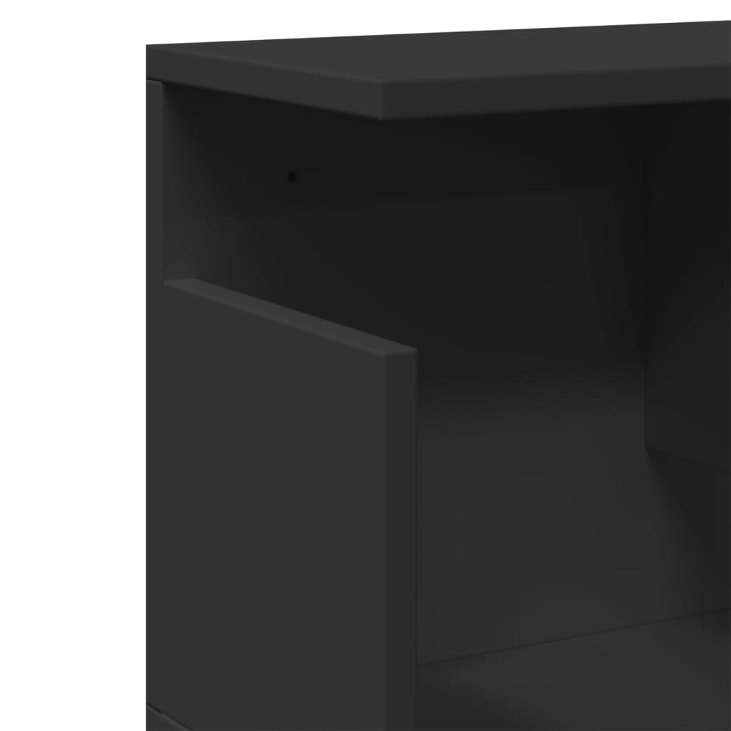 vidaXL Półka ścienna, 100x20x30 cm, czarna, materiał drewnopochodny