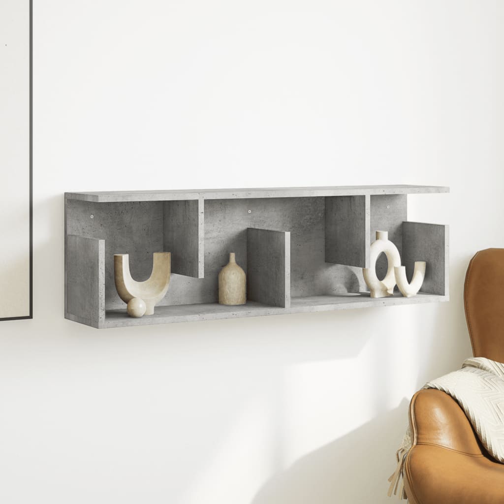 vidaXL Półka ścienna, 100x20x30 cm, szarość betonu