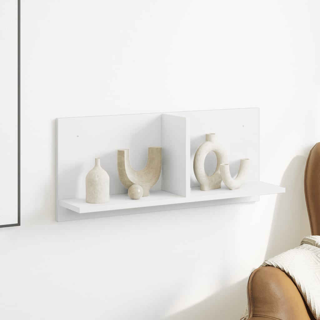 vidaXL Półka ścienna, 70x16,5x30 cm, biała, materiał drewnopochodny
