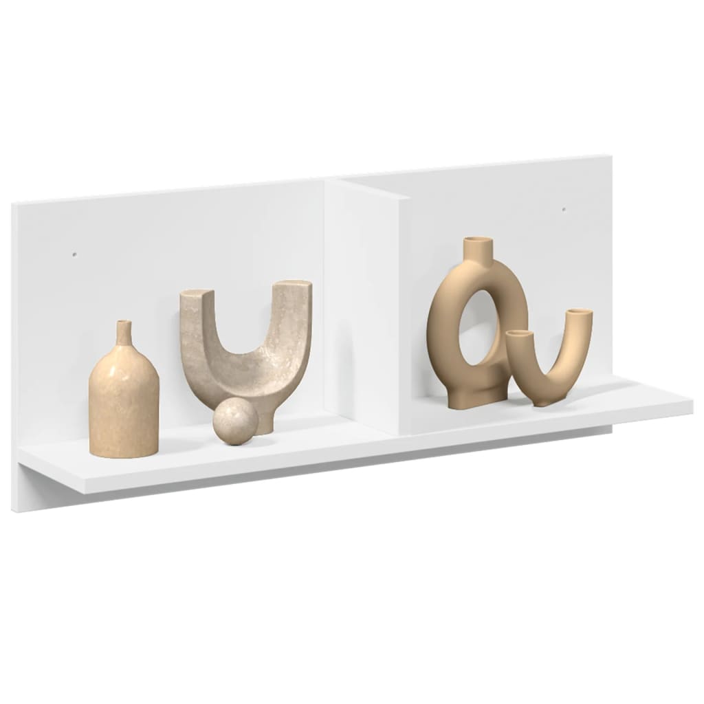 vidaXL Półka ścienna, 70x16,5x30 cm, biała, materiał drewnopochodny