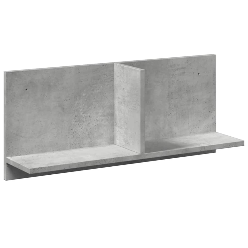 vidaXL Półka ścienna, 70x16,5x30 cm, szarość betonu