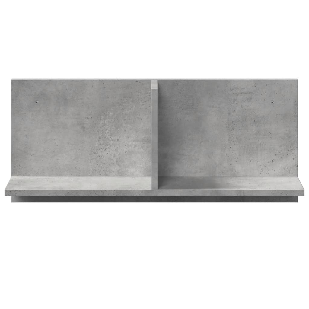 vidaXL Półka ścienna, 70x16,5x30 cm, szarość betonu