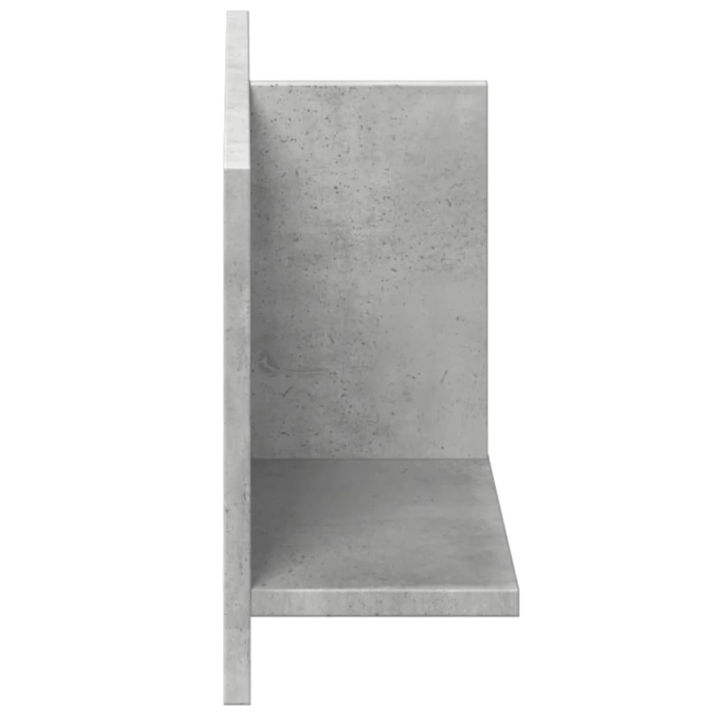 vidaXL Półka ścienna, 70x16,5x30 cm, szarość betonu